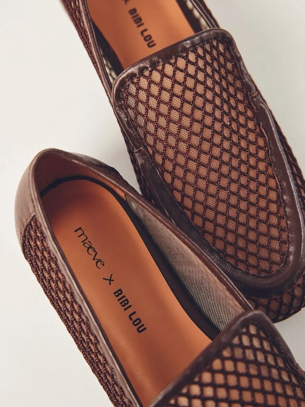 Anthropologie Bibilou Brown Mesh Slip-On Women's Loafers